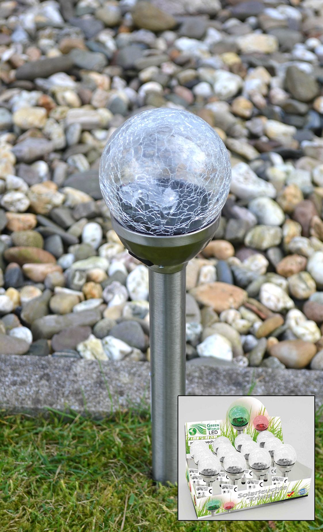 Solarleuchte LED Kugelleuchte Garten Solarleuchte